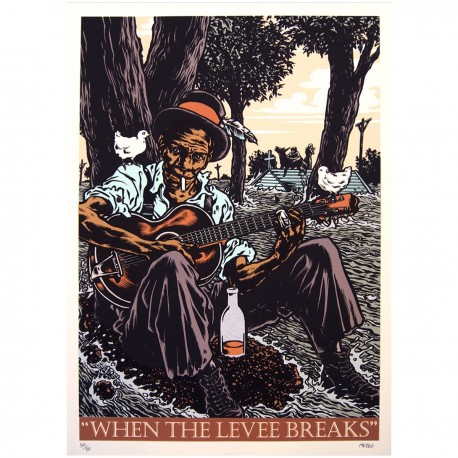 Sérigraphie Mezzo: When the Levees Breaks.