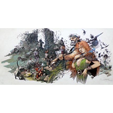 Loisel & Letendre: Affiche édition d'art "La Quête de l'Oiseau du Temps".