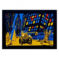 Bézian frédéric: Sérigraphie "le courant d'art".