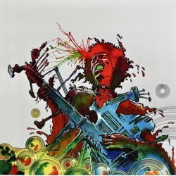 Druillet Philippe: Estampe pigmentaire, Jimi Hendrix.