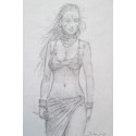 Dola: dessin original, La Guerrière.