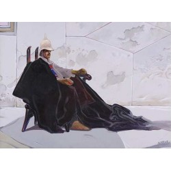 Moebius: Major au fauteuil, Wood Panel.