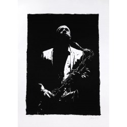 Chabouté Christophe: Sérigraphie John Coltrane.