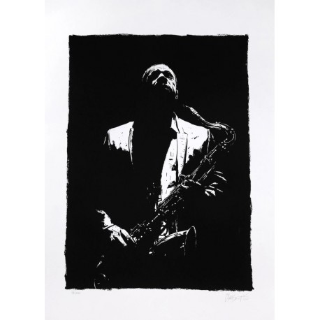 Chabouté Christophe: Sérigraphie John Coltrane.