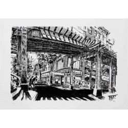 Gomont Pierre-Henry: Sérigraphie La Fuite du Cerveau.