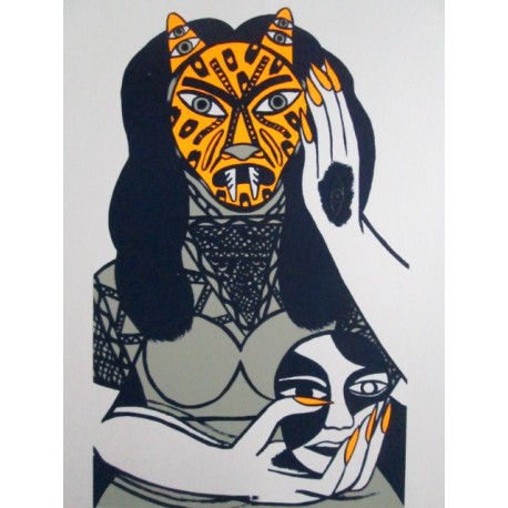 KATJASTROPH: Sérigraphie Leap.