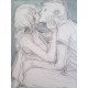 Bézian Frédéric: Dessin original, le baiser.