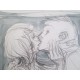Bézian Frédéric: Dessin original, le baiser.