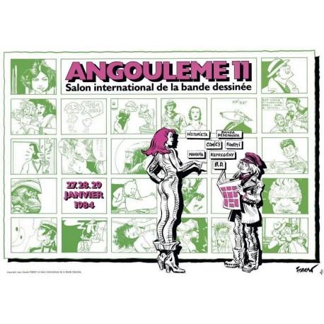 Forest Jean-Claude: Affiche F.I.B.D. Angoulême 1984.