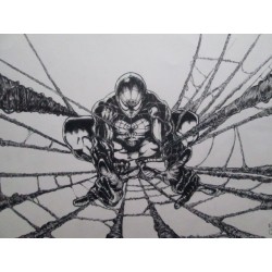 Calméjane Lionel: Dessin Original, Spider man, Hommage à Joe Quesada.