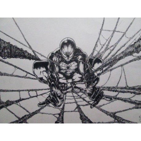 Calméjane Lionel: Dessin Original, Spider man, Hommage à Joe Quesada.