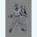 Guarnido : Blacksad pistolet fond gris.