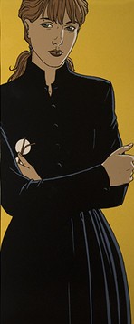 Juillard André: Sérigraphie la Dame en noir.