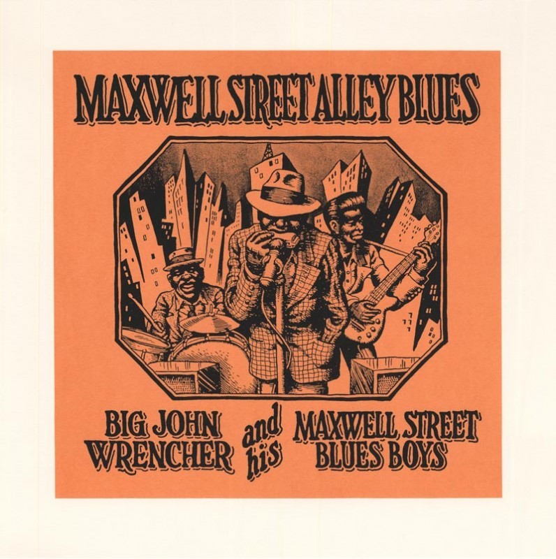 Crumb Robert : Sérigraphie Maxwell Street Blues Boys.