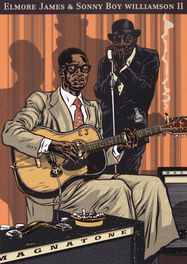 Sérigraphie Mezzo: Elmore James & Sonny Boy Williamson.