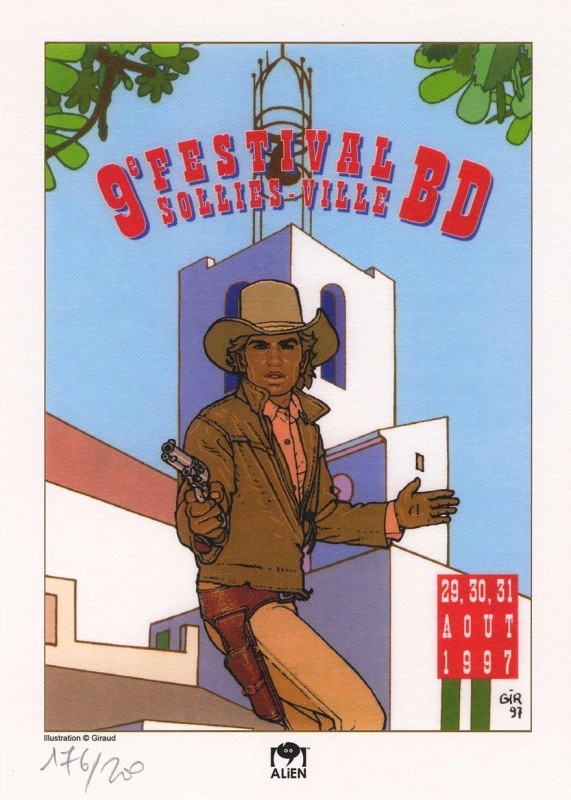 Giraud Jean: Ex-Libris 9ème festival BD Solliès-Ville.