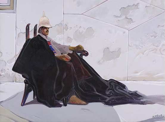 Moebius: Major au fauteuil, Wood Panel.