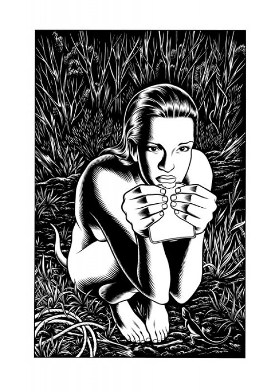 Burns Charles: Sérigraphie Eliza, Black Hole.