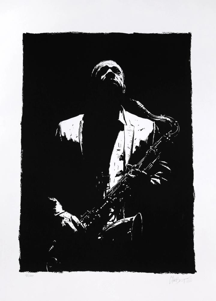 Chabouté Christophe: Sérigraphie John Coltrane.