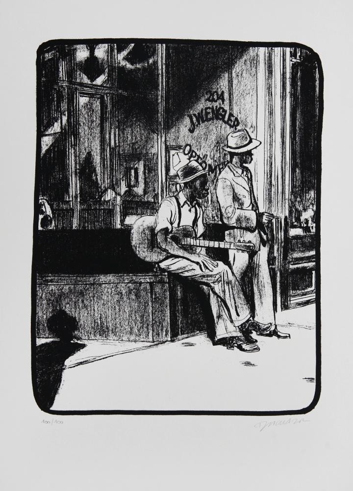 Duchazeau Frantz: Sérigraphie Les Derniers Jours de Robert Johnson.