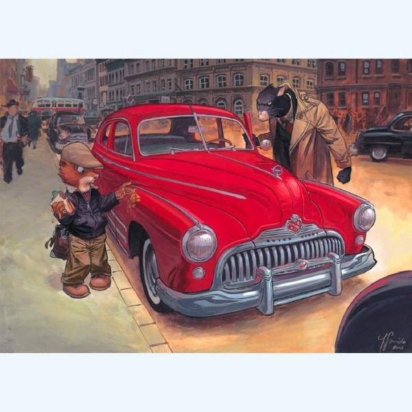 Guarnido & Diaz Canales : Blacksad, voiture rouge.